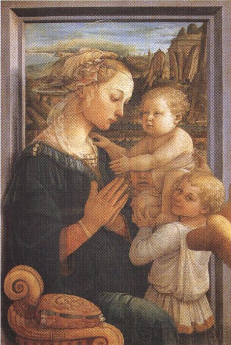 Sandro Botticelli Filippo Lippi.Madonna with Child and Angels or Uffizi Madonna (mk36) Germany oil painting art